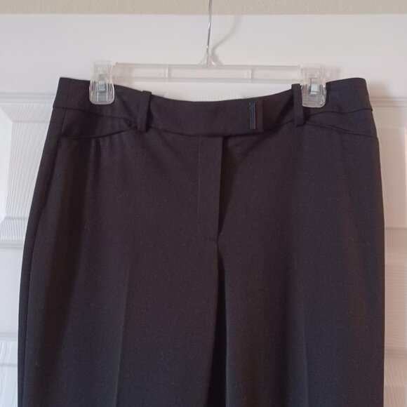 NEW! White House Black Market Seasonless Slim Flare Black Pants Size 6 Long/Tall - Picture 6 of 13